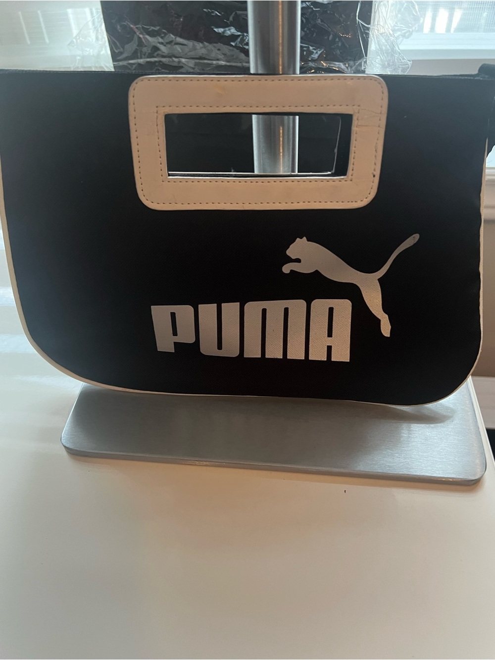 Puma Black Tote with White Trim and Logo